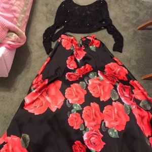 2 piece prom dress